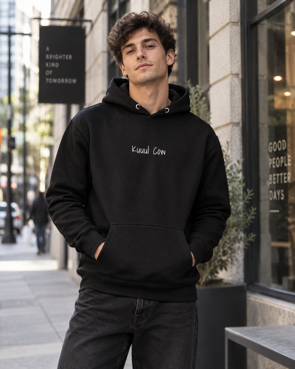 Embroidered Kuuul Cow Hoodie