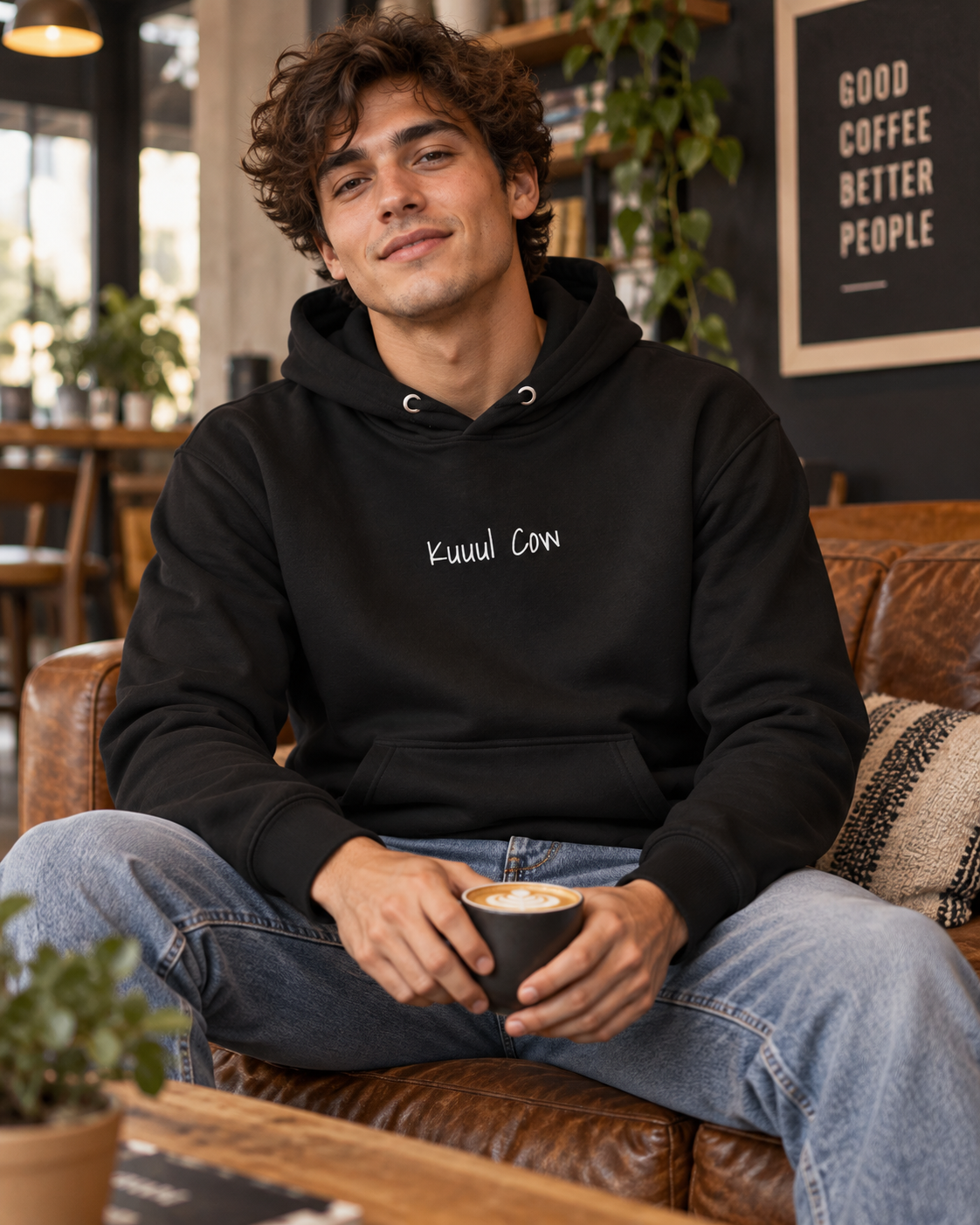 Embroidered Kuuul Cow Hoodie