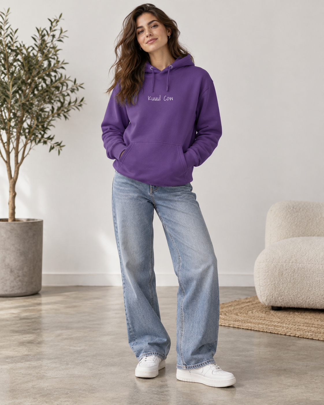 Embroidered Kuuul Cow Hoodie